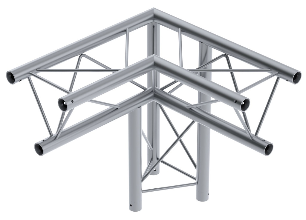 CONTESTAGE - DECO22T-AG02 - 220mm triangular angle - 3 directions - 90° - 50cm - right-hand - Connection kits included
