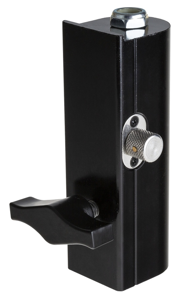 BRITEQ - TV-SPIGOT RECEIVER - This special adapter makes it possible to easily connect a standard clamp to equipment with 28mm TV-SPIGOT.