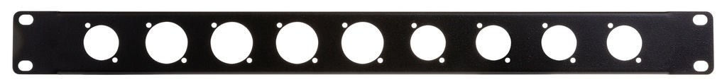 JV CASE - RP 1U - 4xTRUE1 F - 5xD-size - 1U Rack panel to hold 4x Neutrik® TRUE1 F and 5x D-size connectors
