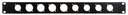 JV CASE - RP 1U - 4xTRUE1 F - 5xD-size - 1U Rack panel to hold 4x Neutrik® TRUE1 F and 5x D-size connectors