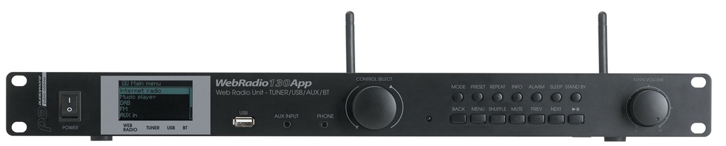 AUDIOPHONY PA - WEBRADIO130App - Online multimedia player: Internet radio, DAB, FM, media player, AUX, Bluetooth, APP and remote control
