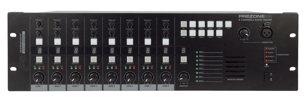 AUDIOPHONY PA - PREZONE88 - Analog matrix 8 inputs 8 outputs