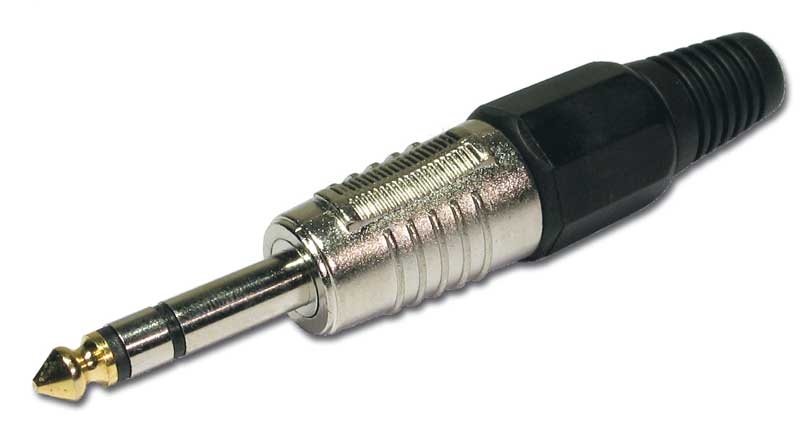 HILEC - FJS/CH - Male Stereo Jack connector 6.35mm - Chrome finish