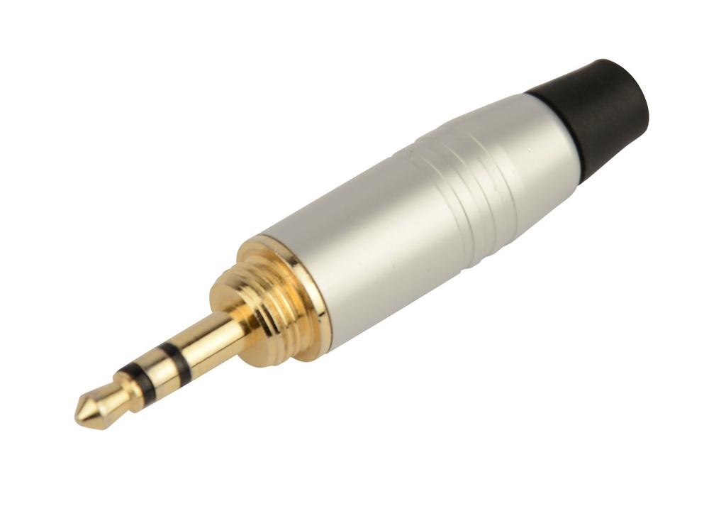 HILEC - J35STVIS - 3.5 stereo chrome jack plug with screw