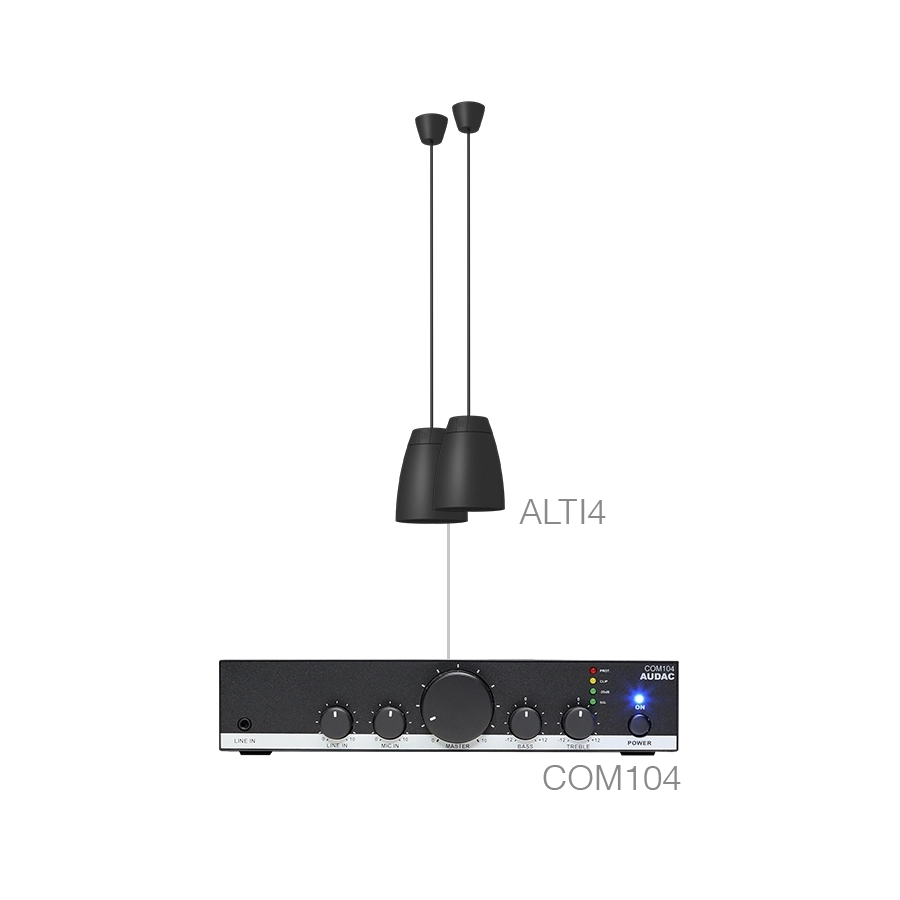 AUDAC - LENTO4.2/B - 2 x ALTI4/W + COM104 - Black