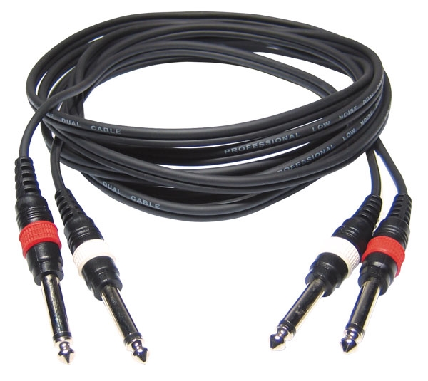 HILEC - FL-22/6 - 2x 4mm - 2x Male mono Jack / 2x Male mono Jack line cable - 6m