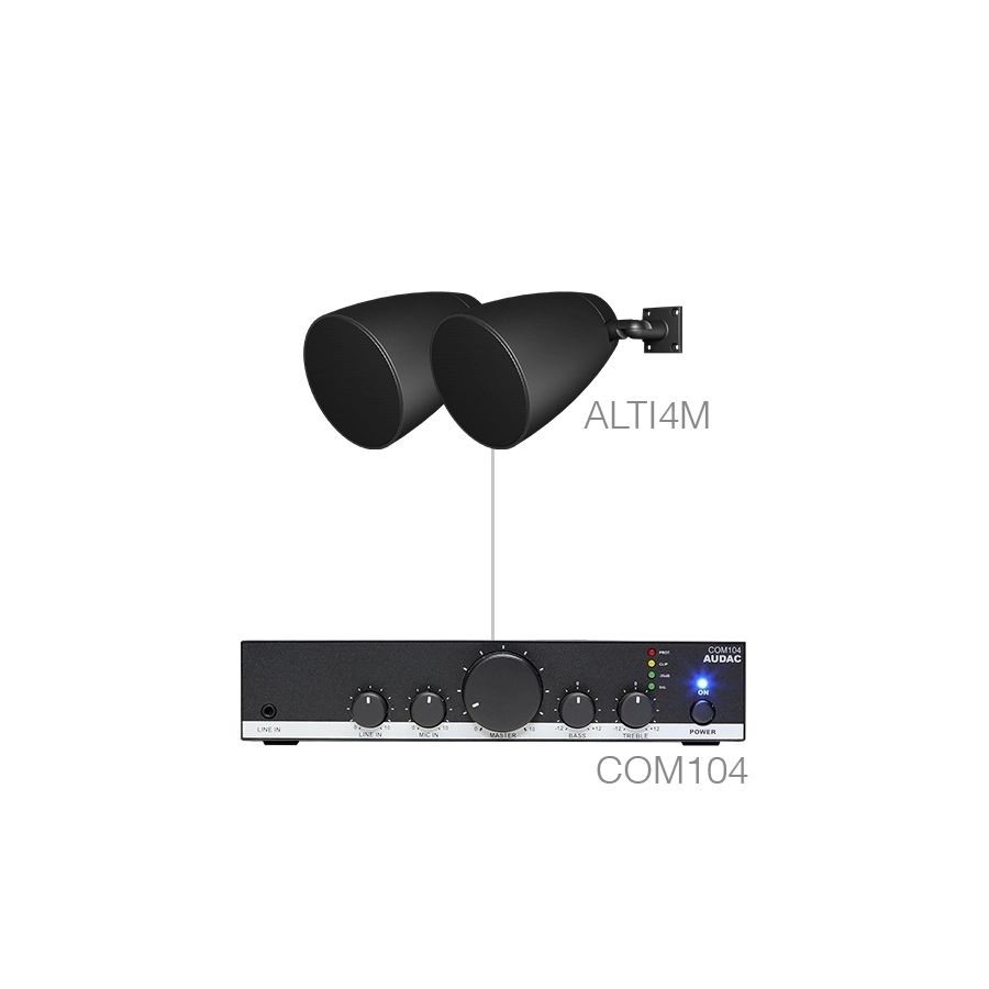 AUDAC - LENTO4.2M/B - 2 x ALTI4M + COM104 - Black