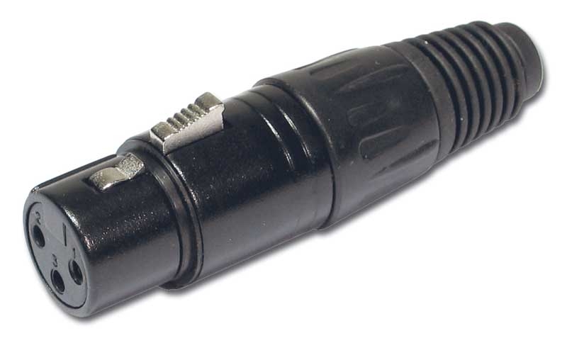 HILEC - FXF/NO - Female XLR connector - Black finish