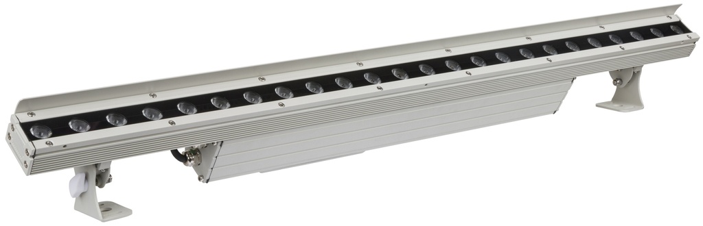 BRITEQ - LDP-COLORBAR 24FC - Powerful IP65 LED projector (length: 96cm) equipped with 24pcs 4W RGBW leds. The projector is divided in 4 independent sections.