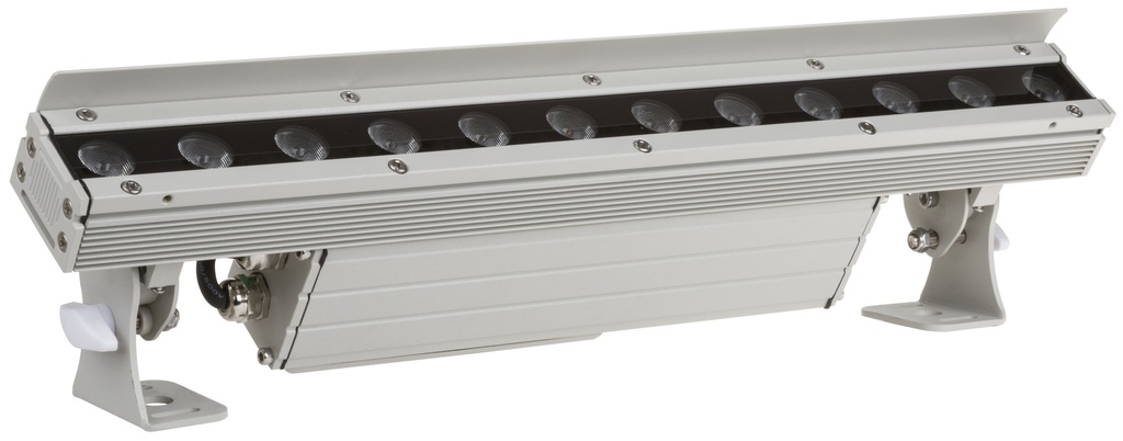 BRITEQ - LDP-COLORBAR 12FC - Powerful IP65 LED projector (length: 48cm) equipped with 12pcs 4W RGBW leds. The projector is divided in 2 independent sections.