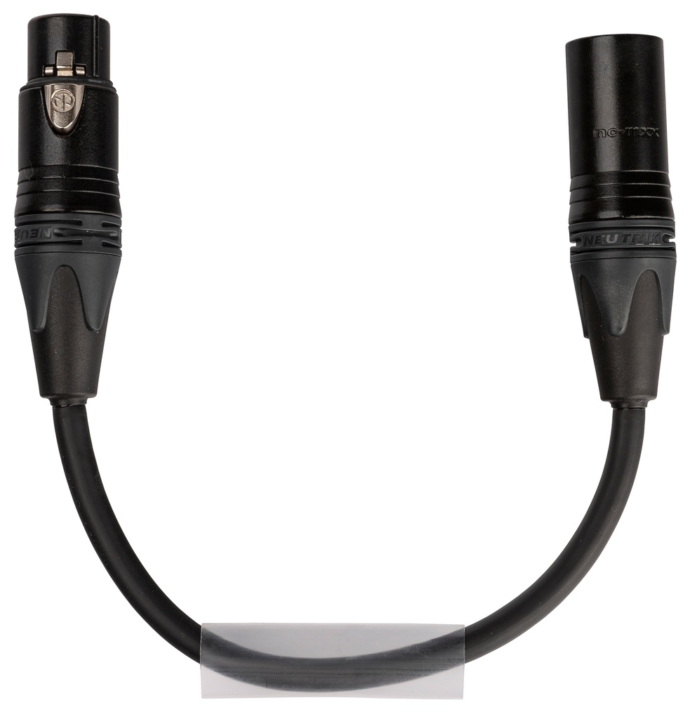 TASKER - PRE-3M5F1038ZW0.15 (BAG) - TASKER assembled, balanced DMX signal 3pin to 5pin adapter cable with XLR Neutrik® NC3MXX-BAG/NC5FXX-BAG connectors.