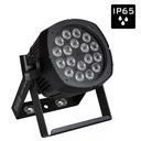 BRITEQ - BT-COLORAY 18FCR - Outdoor projector with 18x8W RGBW leds, 20° beam angle and Neutrik TRUE1 Powercon and 3P XLR connectors and IP-fan cooling