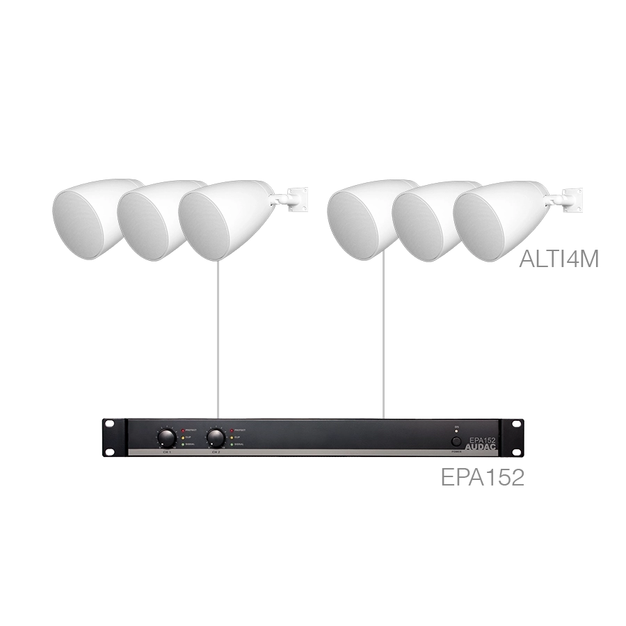 AUDAC - LENTO4.6EM/W - 6 x ALTI4M/W + EPA152 - White