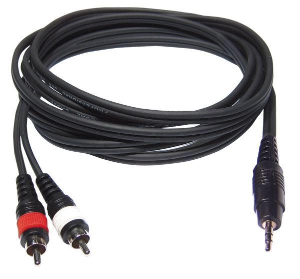 HILEC - CL-30/1,5 - 1x Male stereo mini Jack 3.5 / 2x Male RCA cable - 1.5m