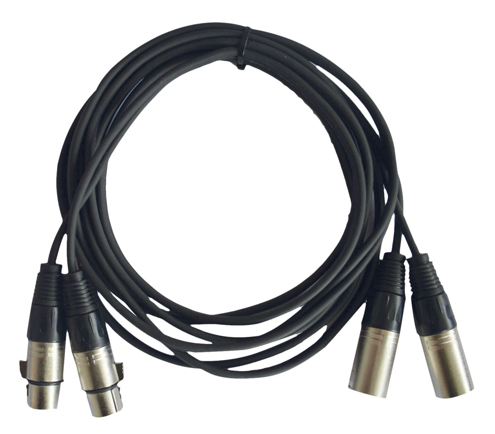 HILEC - CL-2XM2XF/0.6 - 2x Male XLR / 2x Female XLR cable - 0.6m