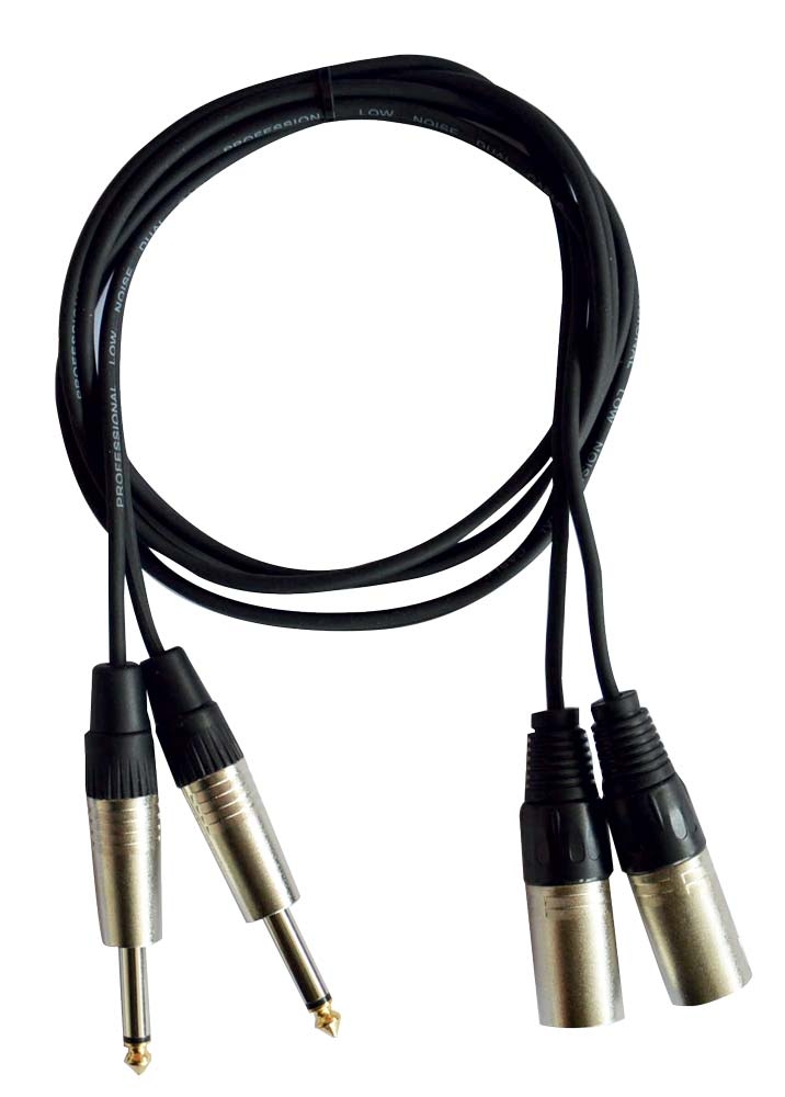 HILEC - CL-40/3 - 2x Mono 6.35 Jack / 2x Male XLR cable - 3m