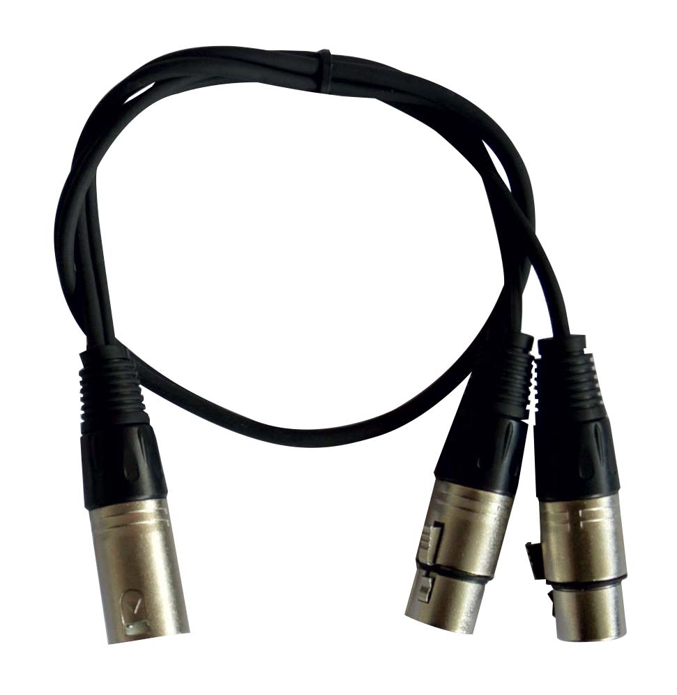 HILEC - CL-29/0.6 - 1x Male XLR / 2x Female XLR cable - 0.6m