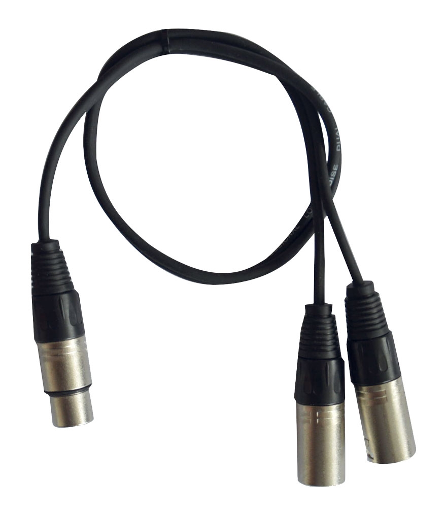 HILEC - CL-28/0.6 - 1x Female XLR / 2x Male XLR cable - 0.6m