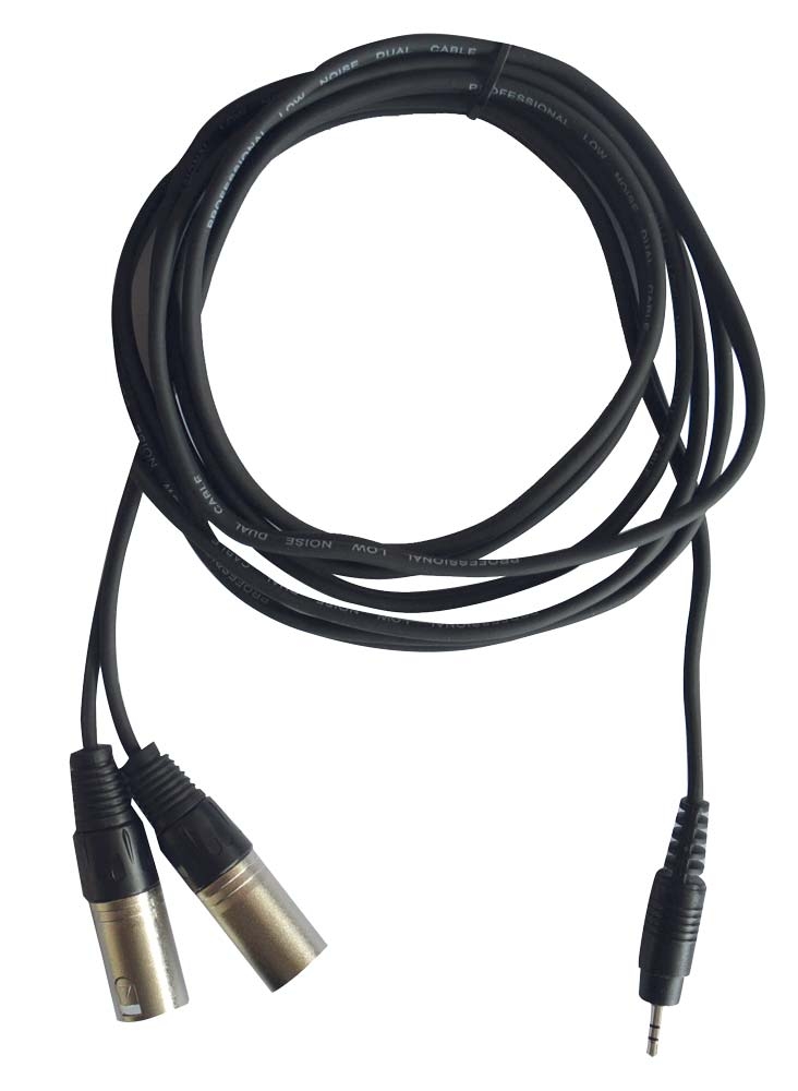 HILEC - CL-32/1.5 - 1x Male stereo mini Jack 3.5 / 2x Male XLR cable - 1.5m