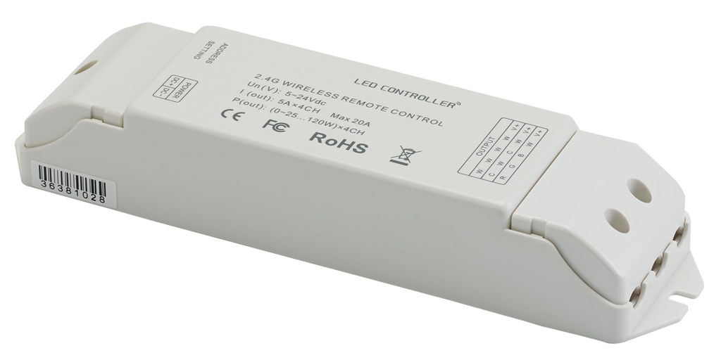 CONTEST - TAPEDRIVER-WIFI4 - 2.4GHz Wifi Driver - 4 channels - 5-24VDC - 4x5A max