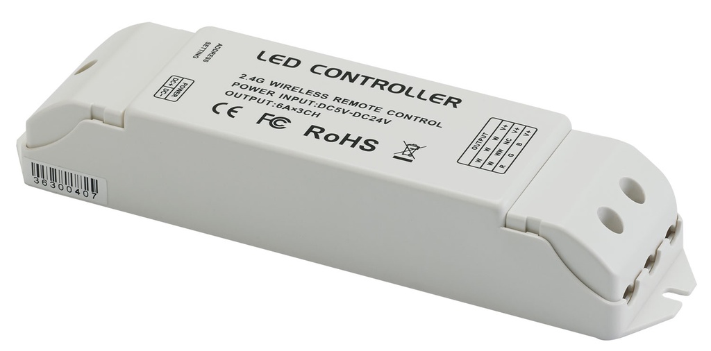CONTEST - TAPEDRIVER-RF3 - 2,4GHz Driver - 3 channels - 5-24VDC - 3x6A max