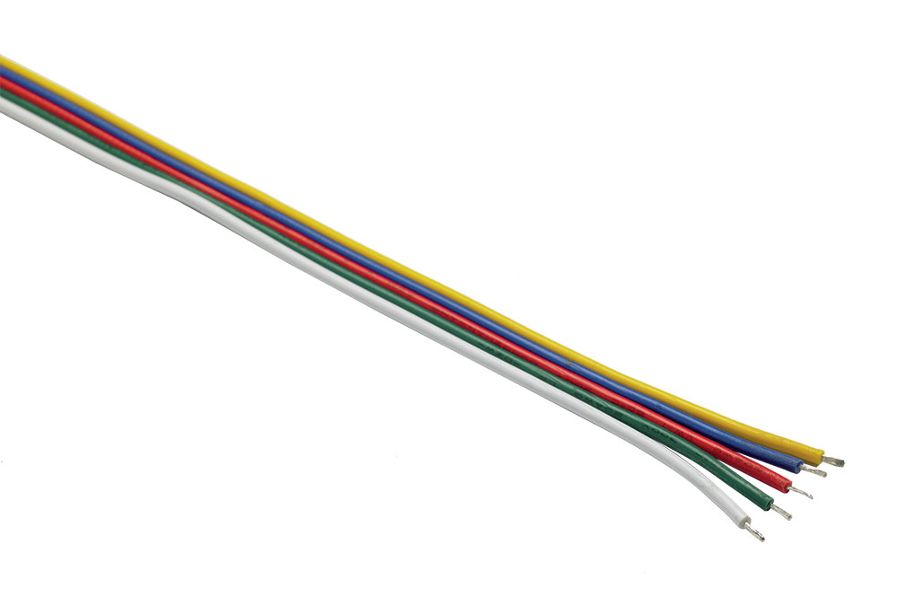 CONTEST - FLATCABLE-5 - Flat cable 5x 0,326mm² Y/R/G/B/W - 10m