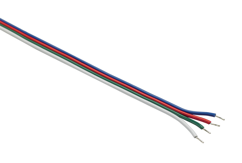 CONTEST - FLATCABLE-4 - Flat cable 4x0,326mm² R/G/B/W - 10m