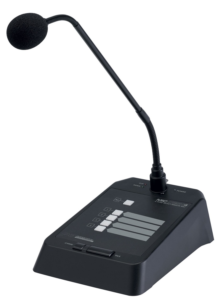AUDIOPHONY PA - MIC-DESK4 - 4-zone desk microphone for ZONEAMP4120 or PREZONE444