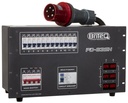 BRITEQ - PD-63SH/GERMAN - 3-phase power distributor with different outputs for maximum flexibility (rental companies!): 12x 16A mains outlet sockets + 2x 16PIN + 2x 19PIN industrial connectors.