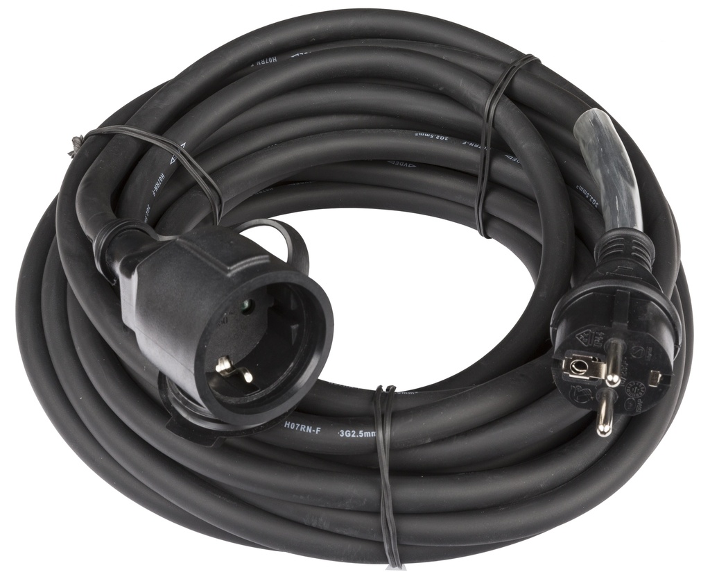 HILEC - POWERCABLE-3G2,5-10M-G - Power extension cable 3G2,5 and German Shuko connectors