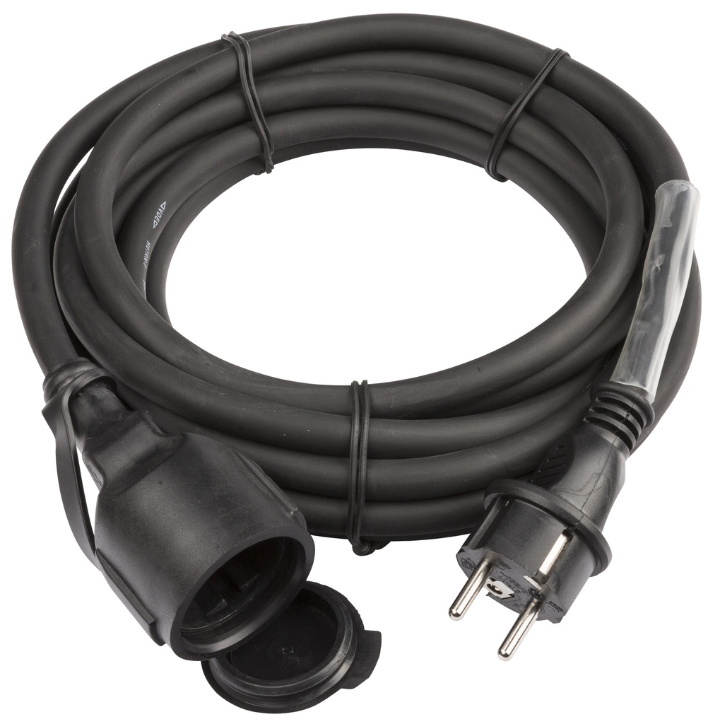 HILEC - POWERCABLE-3G2,5-5M-G - Power extension cable 3G2,5 and German Shuko connectors.