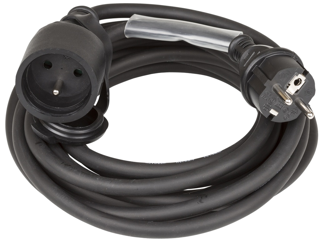 HILEC - POWERCABLE-3G1,5-5M-F - Power extension cable 3G1,5 and French Shuko connectors