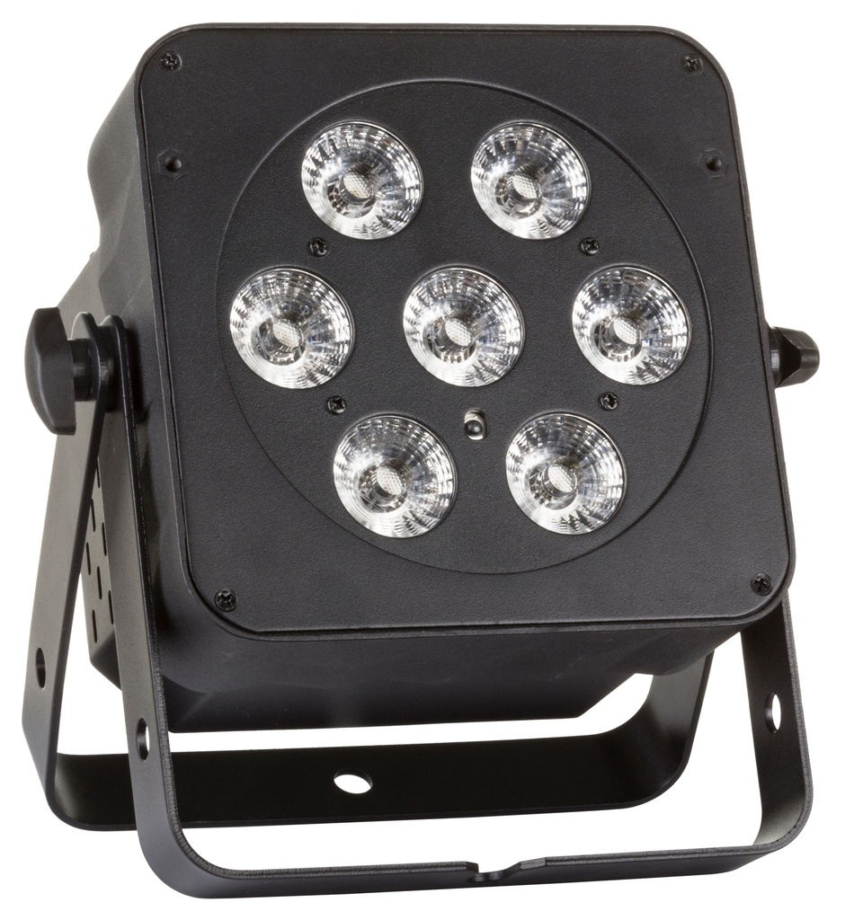 JB SYSTEMS - LED PLANO 7FC-BLACK - Extremely compact energy saving LED projector equipped with 7x8W RGBW LEDs 