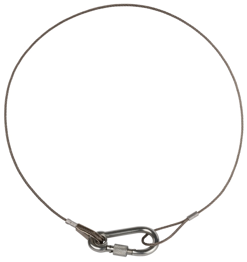 BRITEQ - SAFETY CABLE D2-60CM - Safety cable, diameter 2mm, length 60cm.