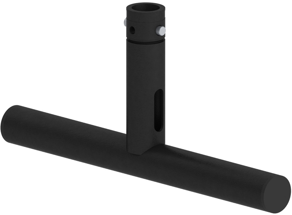 CONTESTAGE - BT-TRUSS T-Drop arm BLK 450x195 - With this aluminium 'T' DROP ARM you can easily fix all kinds of projectors and moving lights to truss.