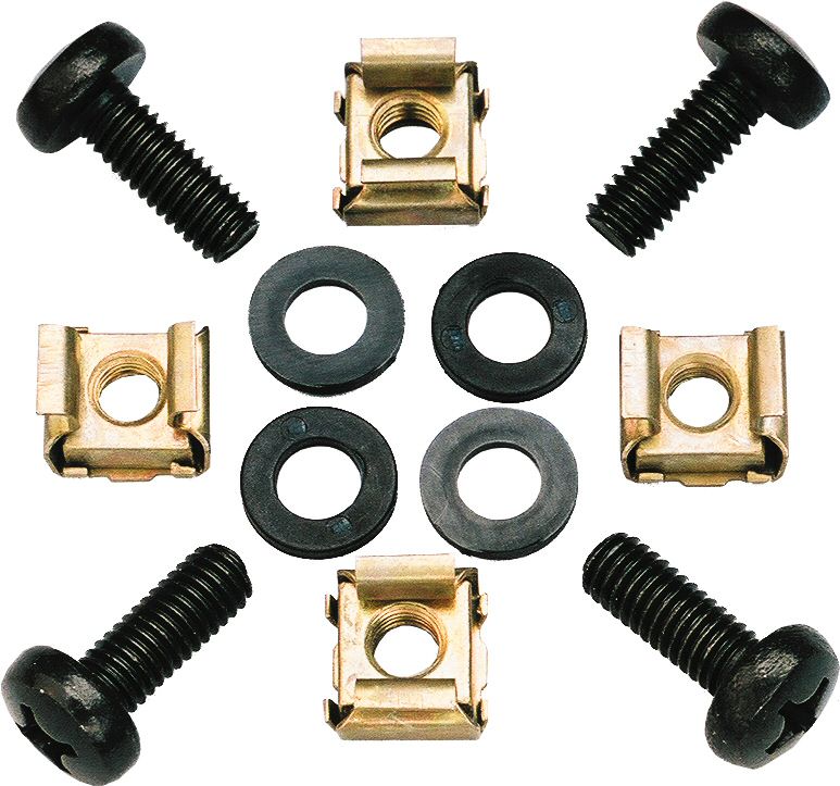 JV CASE - MS-01 - 4x screw M6x16 + 4x plastic washer + 4x cagenut 3mm