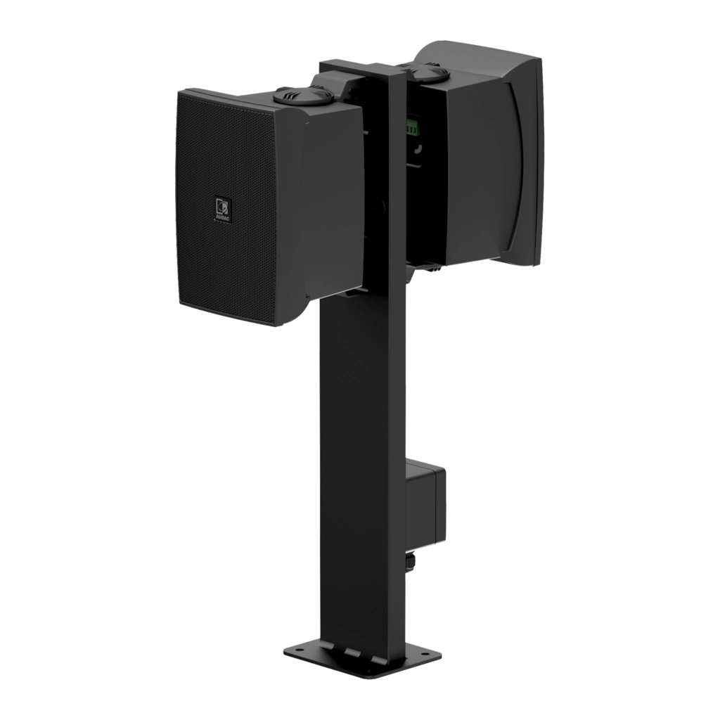 AUDAC - MBK556/B - Mounting pole for outdoor speaker - 600 mm height - Outdoor black version