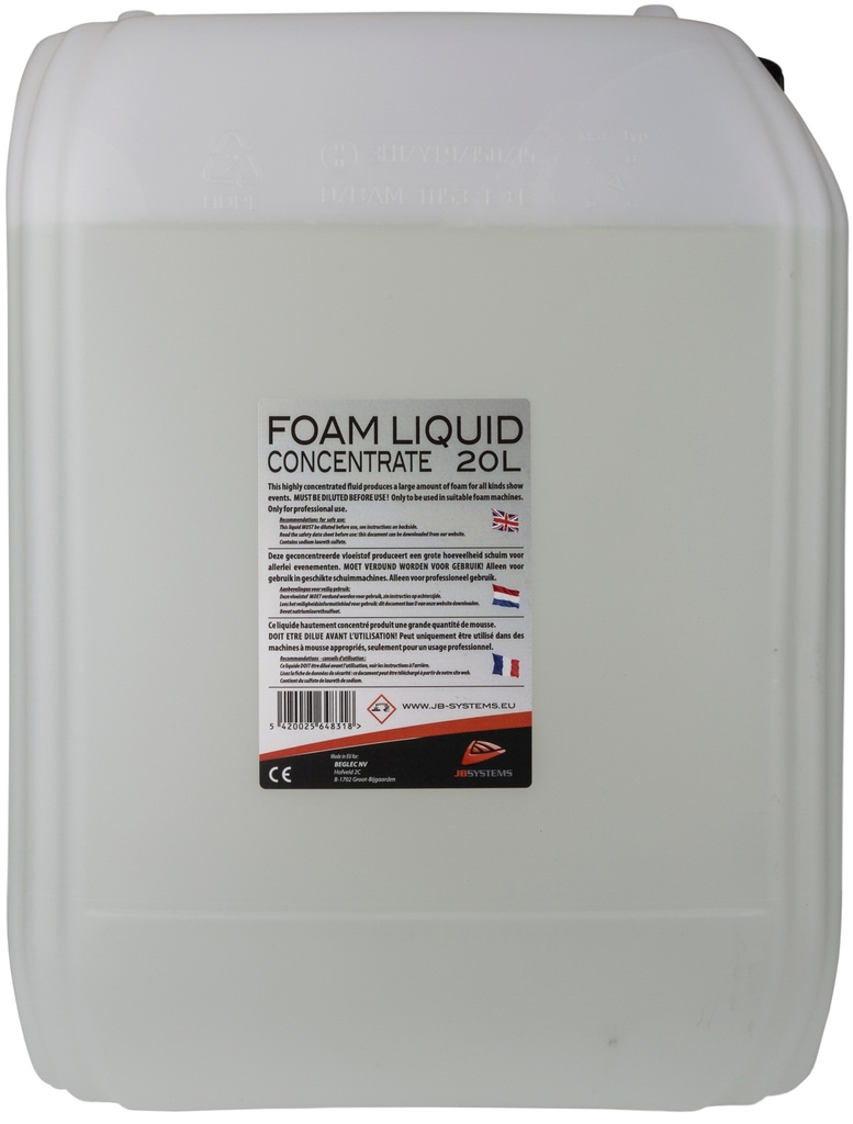 JB SYSTEMS - FOAM LIQUID CC 20L - Concentrated foam liquid