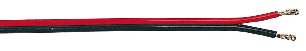 TASKER - C102 (2x1.50 r/z) - TASKER Speaker cable, flat: 2x1.50mm², red/bl, reel 100m