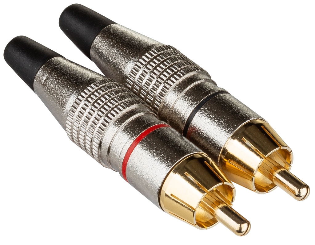 HILEC - RCA male CABLE - Male RCA connector for cable (2 pieces)