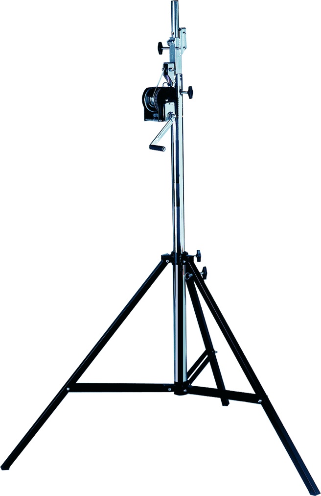 ASD - ALT 400 - ASD Very stable stand made of steel with chrome finish, perfect for all-round applications. Max. Height: 4,10m. Max. load: 80kg.