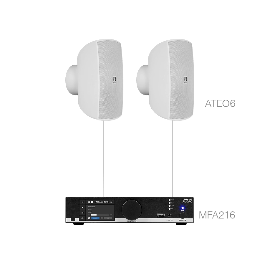 AUDAC - MENTO6.2/W - MFA216 + 2 x ATEO6 - White version