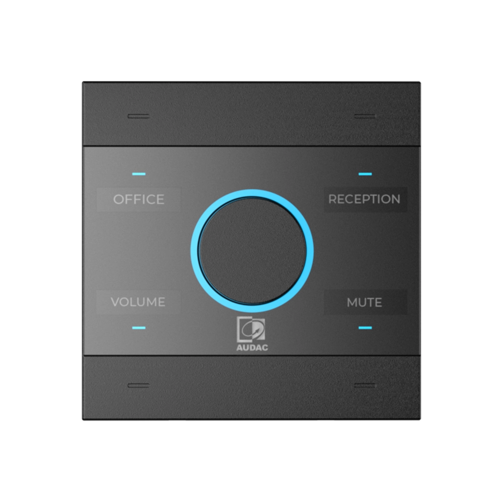 AUDAC - NCP105/B - Universal network/PoE wall panel controller - Black version - EU-style standard
