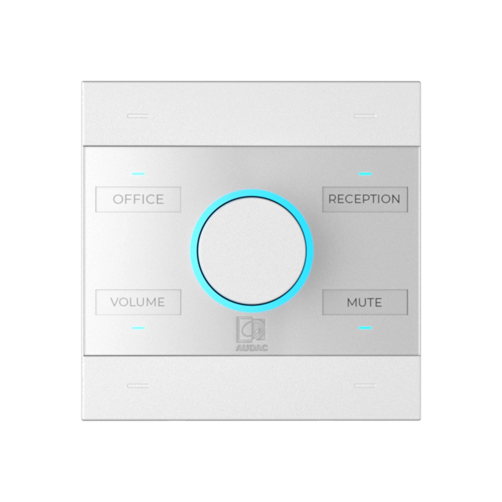 AUDAC - NCP105/W - Universal network/PoE wall panel controller - White version - EU-style standard