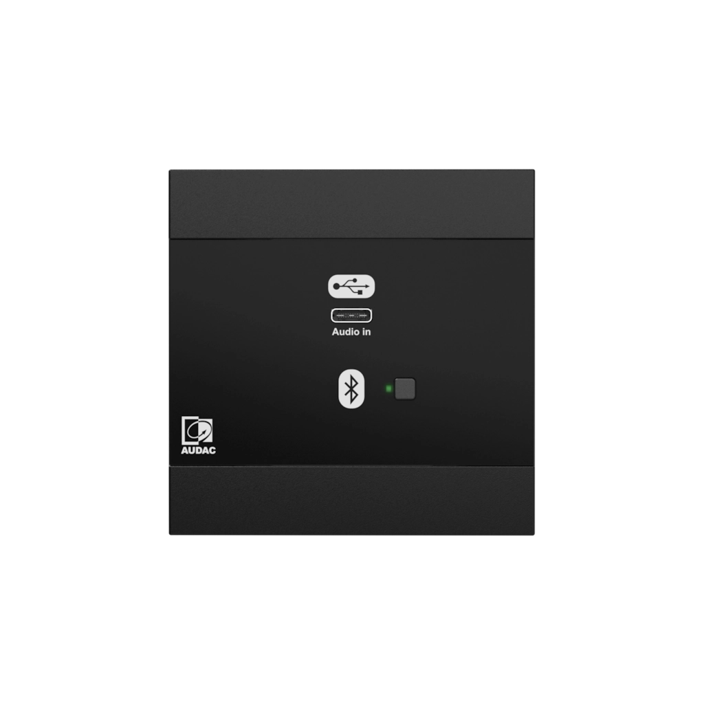 AUDAC - NWP400/B - Network input panel - USB Type-C + BT (4 CH) - Black version - EU-style standard