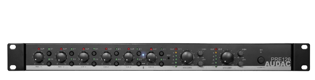 AUDAC - PRE126 - Two zone - 6 Channel stereo preamplifier - Regular