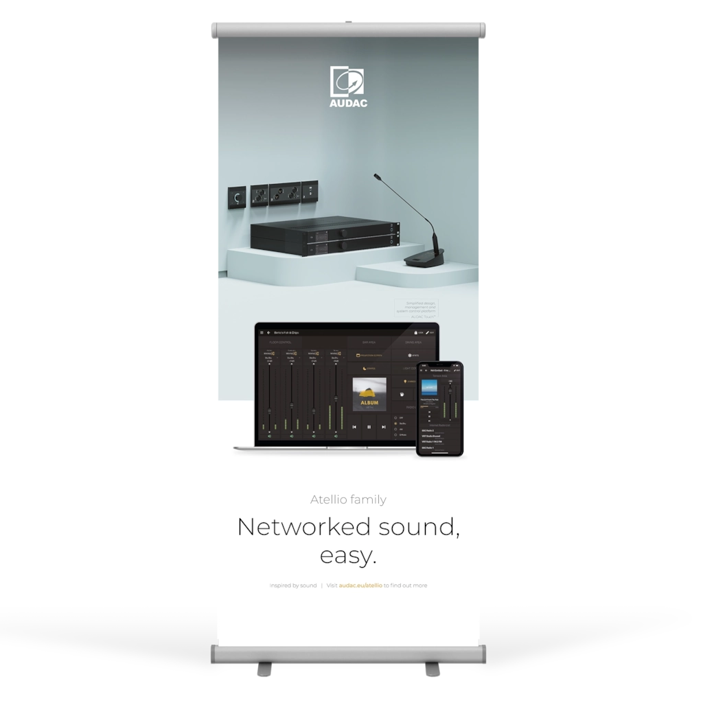 AUDAC - PROMO5336 - AUDAC Atellio family roll-up display