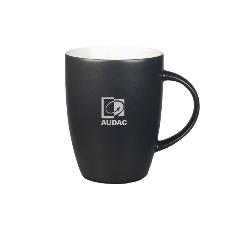 AUDAC - PROMO5502 - Coal-coloured mug with grey AUDAC logo