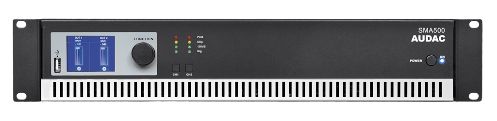 AUDAC - SMA500 - WaveDynamics™ dual-channel power amplifier 2 x 500W