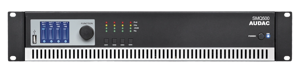 AUDAC - SMQ500 - WaveDynamics™ quad-channel power amplifier 4 x 500W
